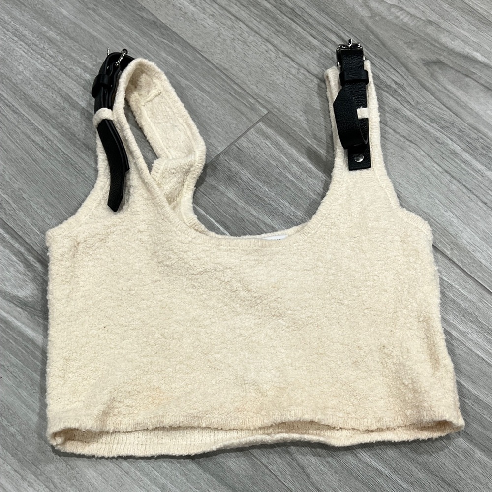 NONchalant Label Otto Crop Top in Ivory - Picture 3 of 7